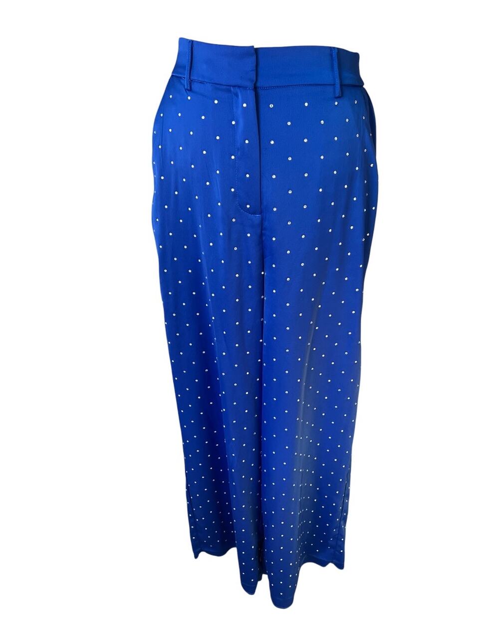 House of Harlow 1960 M Blue Rhinestone Embellished Wide Leg Pants